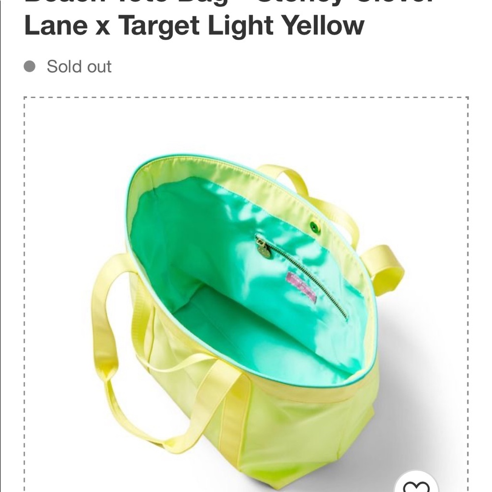 NWT Stoney Clover Lane x Target Yellow, Beach Tote Bag - Picture 5 of 7